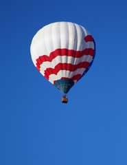 Red and White Hot Air Balloon by Skip Weeks