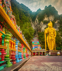 Fototapeta premium Colorful stairs of Batu caves. Malaysia