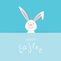 Easter greeting card with text happy easter