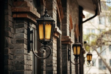 Fototapeta na wymiar Xiahao Old street lamp