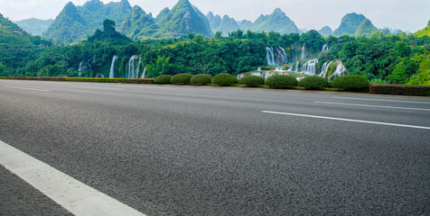 Highway Road and Beautiful Natural Landscape..