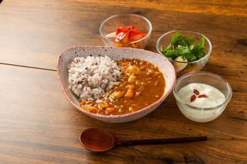 カレーライス　Curry and rice