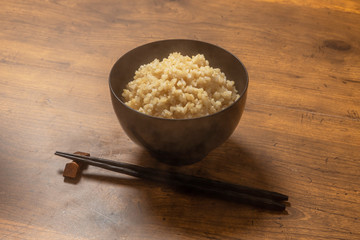 玄米ご飯　Brown rice Japanese food