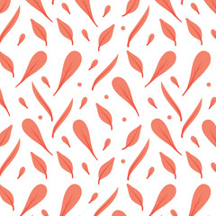Summer Vibes Leaves Seamless Pattern Illustration