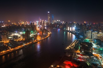 Shanghai Huangpu River night view