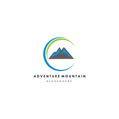 creative mountain logo icon vector design