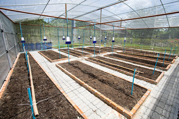 Vegetable Greenhouse in Countryside of Thailand