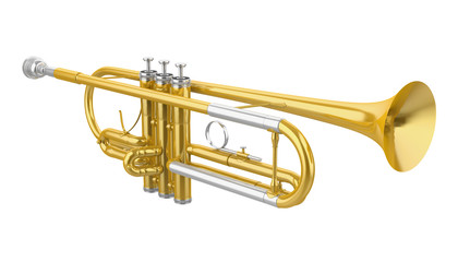 Fototapeta na wymiar Trumpet Isolated