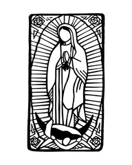 Virgin Mary of Guadalupe vector illustration