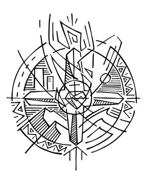 Religious ink christian symbol