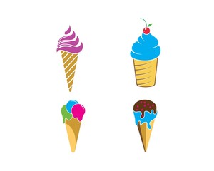 ice cream logo vecctor template