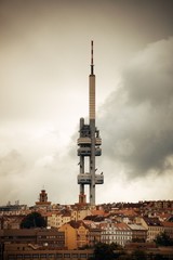 Prague skyline rooftop view