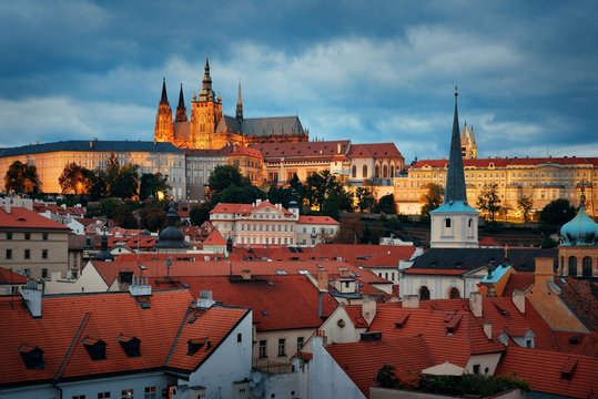 Prague Castle At Night