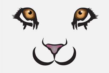 Cute lion face logo vector