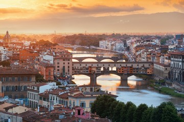 Fototapeta na wymiar Florence skyline sunset