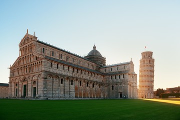 Leaning tower cathedral in Pisa