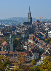 Fototapeta na wymiar Aerial view of Bern, Switzerland