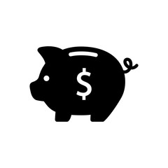 Piggy bank with dollar symbol