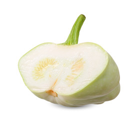 Patty pan squash isolated on white clipping path