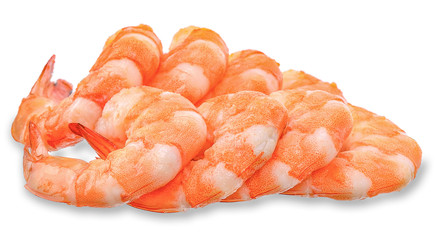Shrimp isolated on white with clipping path