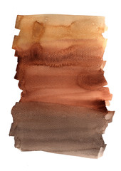 Abstract natural earth brown color field watercolor hand painting background for decoration on advertising design.