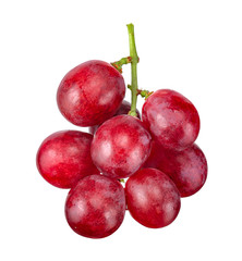 Red grape isolated on white clipping path
