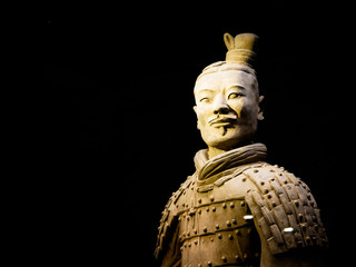 Xian,China 12 july 2018 - The world famous Terracotta Army, part of the Mausoleum of the First Qin...