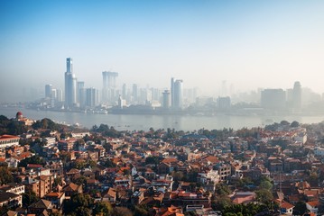 Xiamen city viewed from Gulangyu