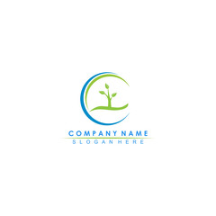 Fototapeta premium green nature icon logo design template
