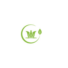 green nature icon logo design template