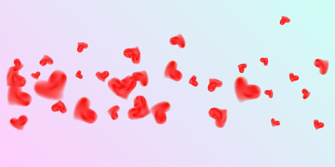 Hearts of confetti for valentines day
