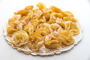Sweets Sfrappole of Italian Carnival