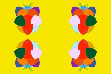 set of floral elements for your design