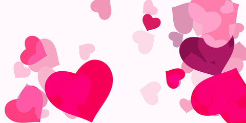 Pink heart confetti