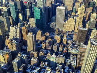 aerial view of manhattan