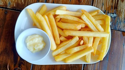 French fries at fresh flower garden 