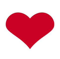 Heart, Symbol of Love and Valentine's Day. Flat Red Icon Isolated on White Background. Vector illustration. - Vector