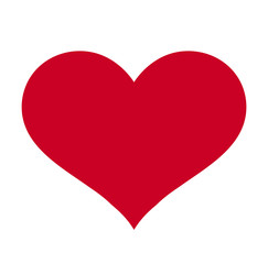 Heart, Symbol of Love and Valentine's Day. Flat Red Icon Isolated on White Background. Vector illustration. - Vector