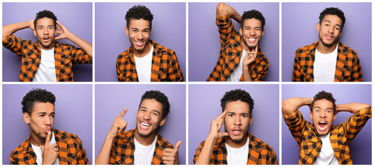 Bothered teenage boy on white background