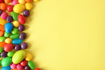 Obraz premium Sweet candies on color background
