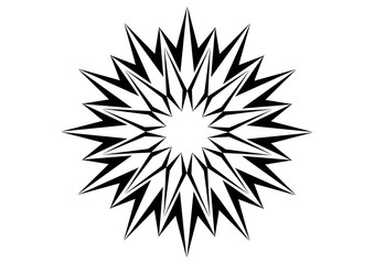 Fototapeta premium snowflake on white background