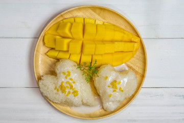 Thai dessert, Mango with sticky rice