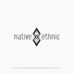Native Ethnic geometric logo. Abstract design Vector illustration.