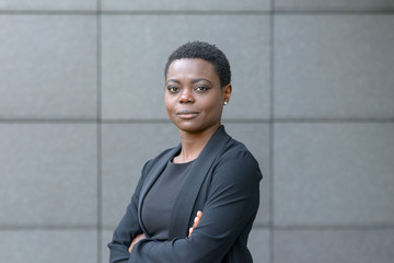 Confident friendly professional African woman