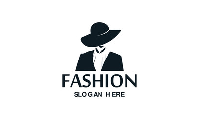 Fashion woman logo design template. Awesome fashion woman with hat logo. A fashion woman logotype.