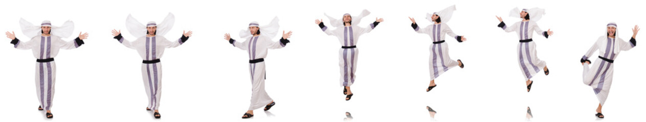 Male arab isolated on white background