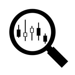 ルーペに映るローソク足チャート