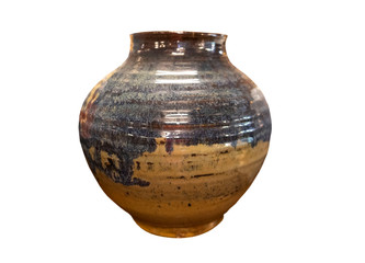 Vintage beautiful jar isolated on white background of file with Clipping Path .