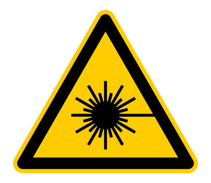 wso442 WarnSchildOrange - german - Hinweis Zeichen Warnschild - Warnung vor Laserstrahl (Funken) - english - warning laser hazard (sparks) - triangle xxl g7196