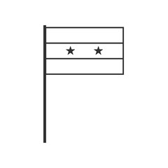 Obraz premium Syria flag icon in black outline flat design. Independence day or National day holiday concept.